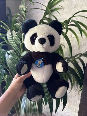 Dakin “Pickwick Panda” 1983 Movable Posable Stuffed Black & White Bear